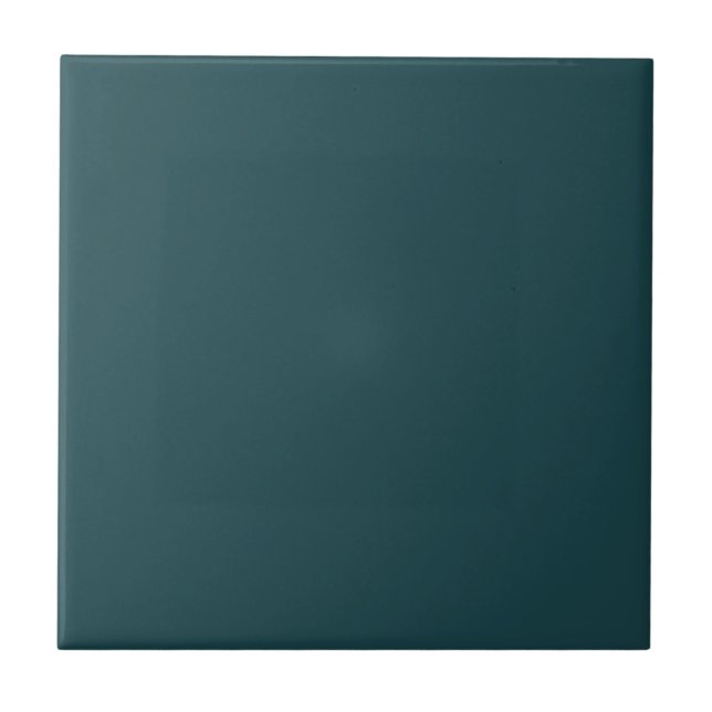 Solid colour plain Deep Teal Ceramic Tile (Front)