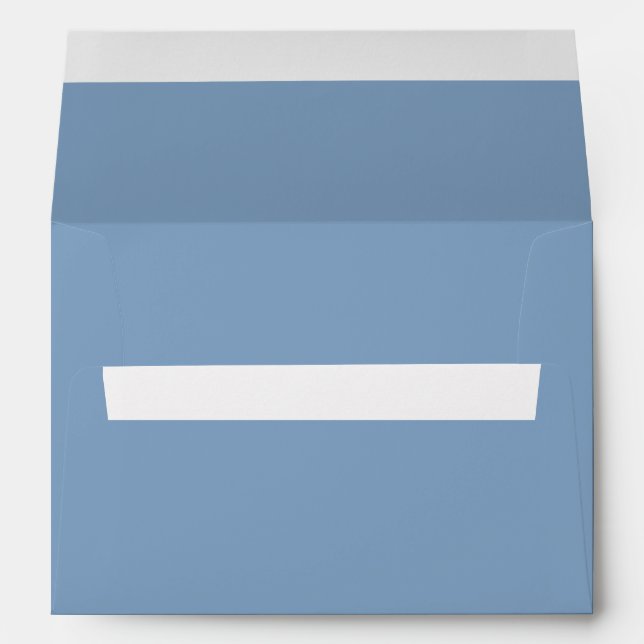 Solid colour plain dusty blue pastel envelope (Back (Bottom))