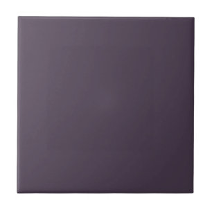 Solid colour plain dusty dark purple Sweet Grape Ceramic Tile