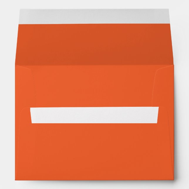 Solid colour plain exotic orange red envelope (Back (Bottom))
