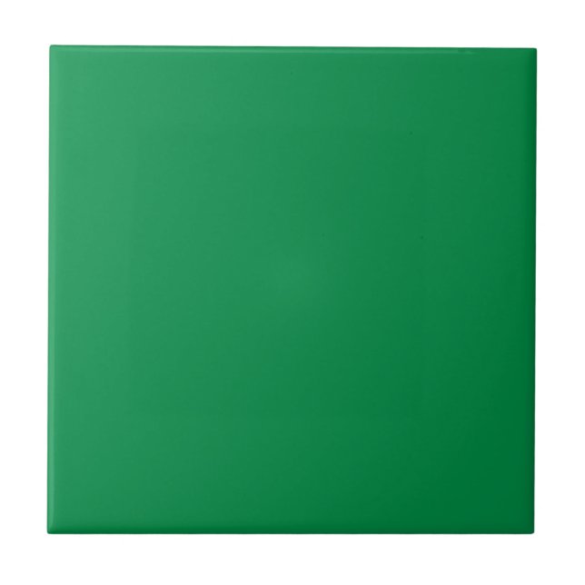 Solid colour plain Fern Green Ceramic Tile (Front)