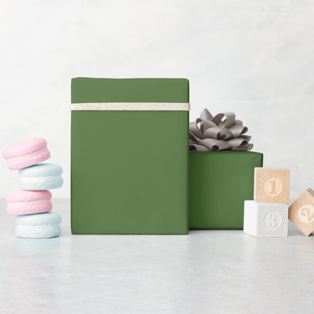 Solid colour plain green Treetop Wrapping Paper (Baby Shower)