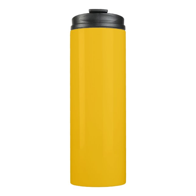 Solid colour plain hot yellow freesia thermal tumbler (Front)