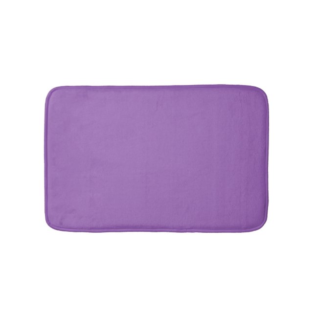 Solid colour plain iris soft purple bath mat (Front)