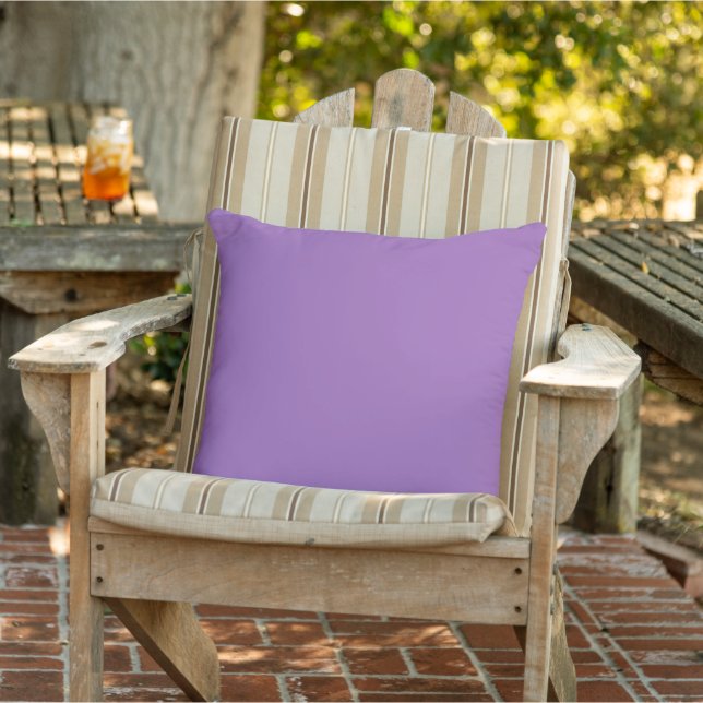 Solid colour plain iris soft purple cushion (Chair)