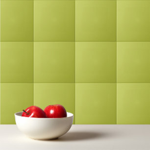 Solid colour plain lime green lemon gras ceramic tile