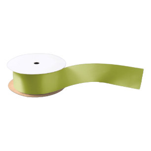 Solid colour plain lime green lemon gras satin ribbon