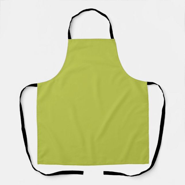 Solid colour plain lime green lemon grass apron (Front)