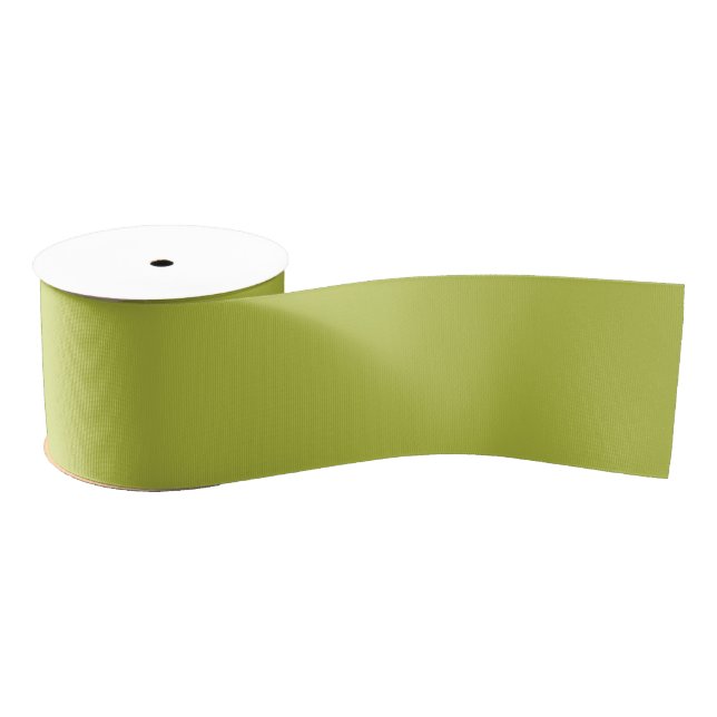 Solid colour plain lime green lemon grass grosgrain ribbon (Spool)