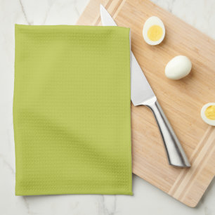 Solid colour plain lime green lemon grass tea towel