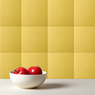 Solid colour plain Marigold Yellow Ceramic Tile