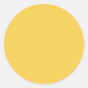 Solid colour plain Marigold Yellow Classic Round Sticker