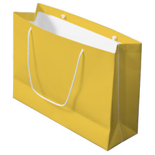 Solid colour plain Marigold Yellow Large Gift Bag