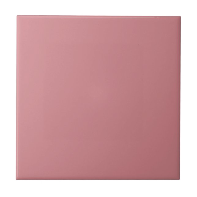 Solid colour plain Mauveglow elegant Ceramic Tile (Front)