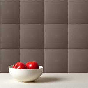 Solid colour plain medium taupe pastel brown ceramic tile