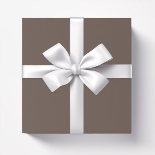 Solid colour plain medium taupe pastel brown wrapping paper