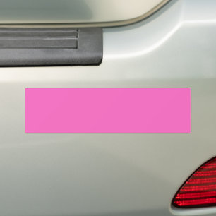 Solid colour plain orchid bright pink bumper sticker