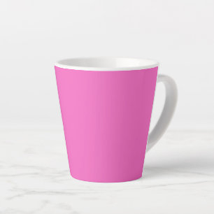 Solid colour plain orchid bright pink latte mug