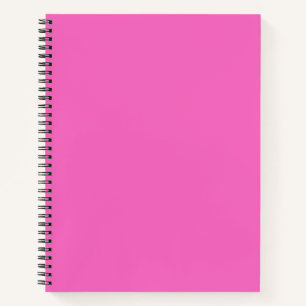 Solid colour plain orchid bright pink notebook