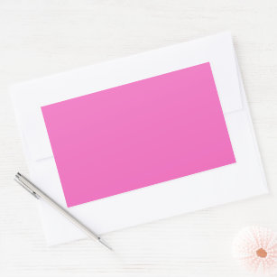 Solid colour plain orchid bright pink rectangular sticker