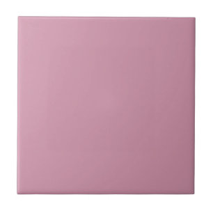 Solid colour plain Orchid Smoke mauve pink Ceramic Tile
