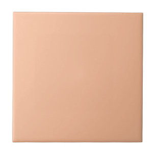 Solid colour plain pale orange Apricot Ice Ceramic Tile