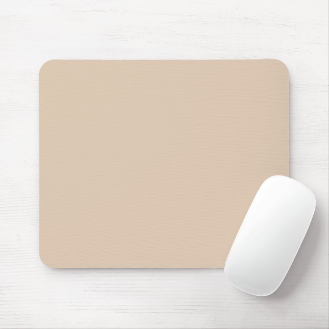 Solid colour plain Palomino beige Mouse Pad (With Mouse)