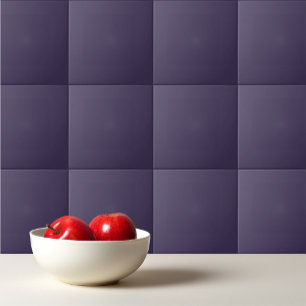 Solid colour plain pastel dark purple ceramic tile