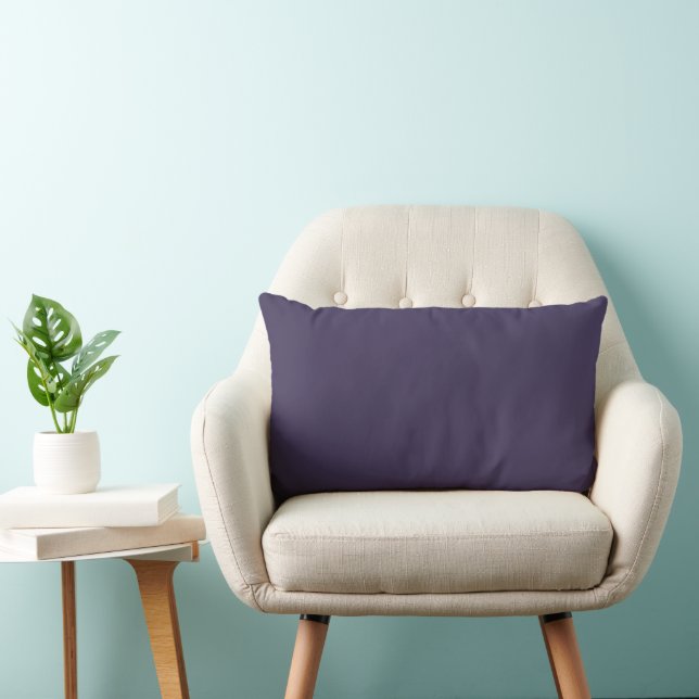 Solid colour plain pastel dark purple lumbar cushion (Chair)