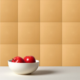 Solid colour plain pastel orange topaz ceramic tile