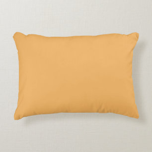 Solid colour plain pastel orange topaz decorative cushion
