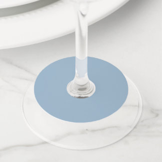 Solid colour plain pastel pale blue wine glass tag