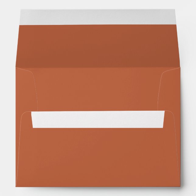  Solid colour plain pastel rust orange Envelope (Back (Bottom))