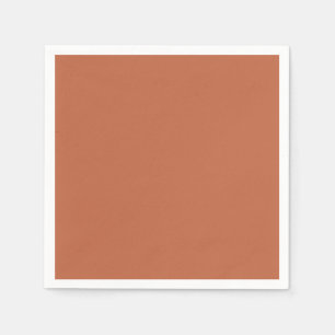 Solid colour plain pastel rust orange Napkin