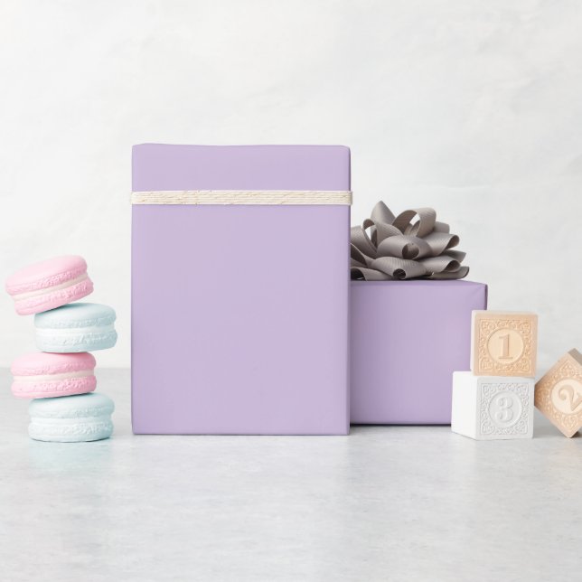 Solid colour plain pastel soft purple wrapping paper (Baby Shower)