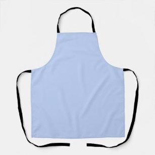 Solid colour plain periwinkle light blue apron