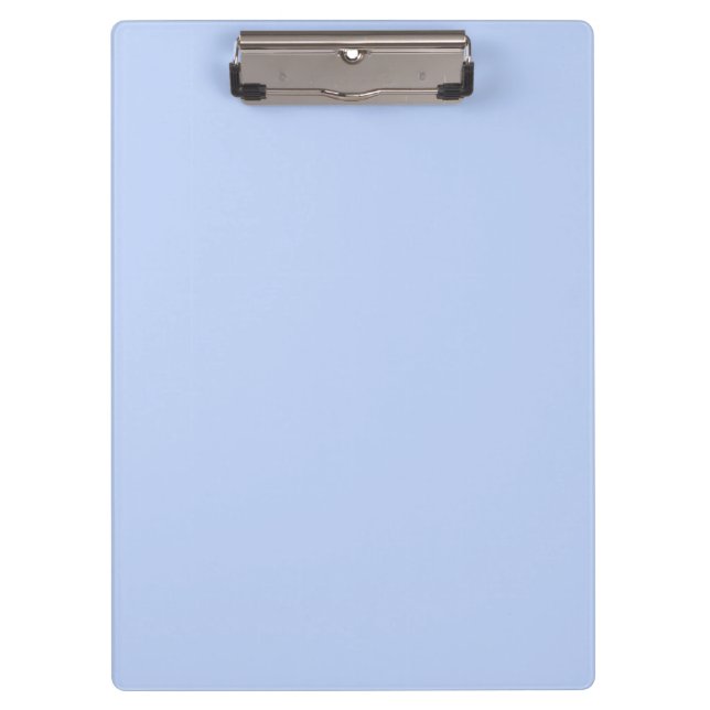 Solid colour plain periwinkle light blue clipboard (Front)