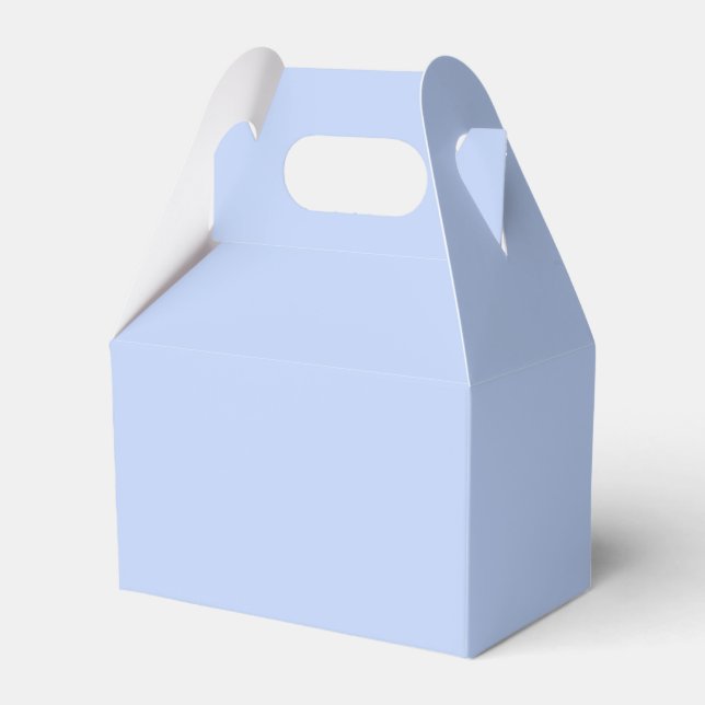 Solid colour plain periwinkle light blue favour box (Front Side)