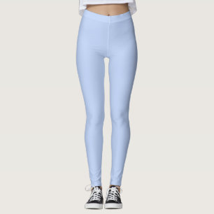 Solid colour plain periwinkle light blue leggings
