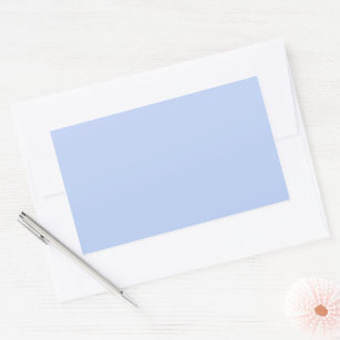 Solid colour plain periwinkle light blue rectangular sticker