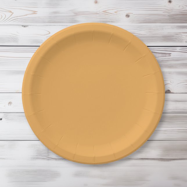 Solid colour plain Pollen Yellow Paper Plate (Creator Uploaded)