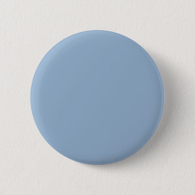 Solid colour plain powder blue 6 cm round badge (Front)
