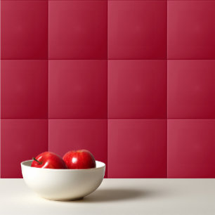 Solid colour plain red Barbados Cherry Ceramic Tile