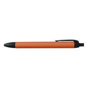 Solid colour plain rusty burnt orange black ink pen