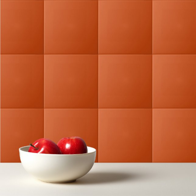 Solid colour plain rusty burnt orange ceramic tile (Creator Uploaded)