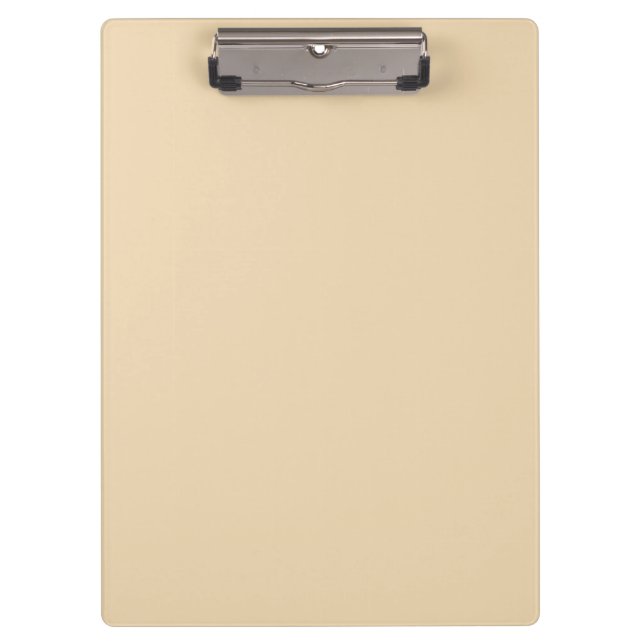 Solid colour plain sand beige dutch white clipboard (Front)