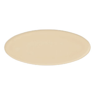 Solid colour plain sand beige dutch white name tag
