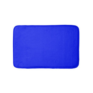 Solid colour plain sapphire bright blue bath mat