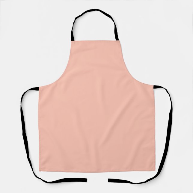 Solid colour plain simple delicate Tropical Peach Apron (Front)