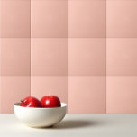 Solid colour plain simple delicate Tropical Peach Ceramic Tile<br><div class="desc">Solid colour plain simple delicate Tropical Peach design.</div>
